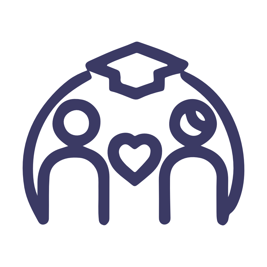 Stilisierte Grafik die Bildung und pädagogische Themen symbolisiert.
